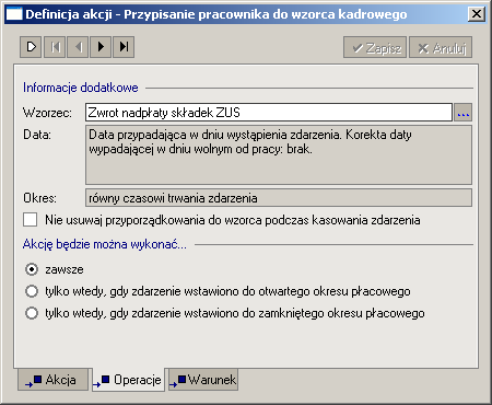 Przygotowanie zdarzenia kadrowo-płacowego