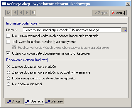 Przygotowanie zdarzenia kadrowo-płacowego
